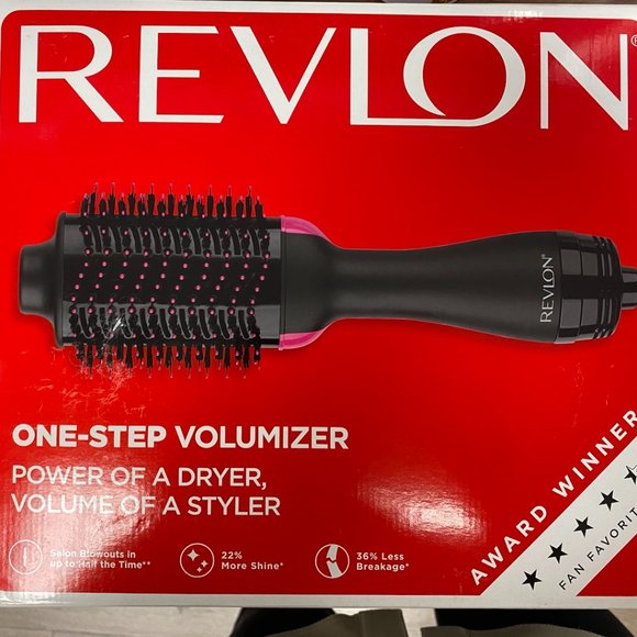 Brand New - REVLON One-Step Hair Dryer Volumizer Hot Air Brush, Black & Pink - Picture 4 of 4